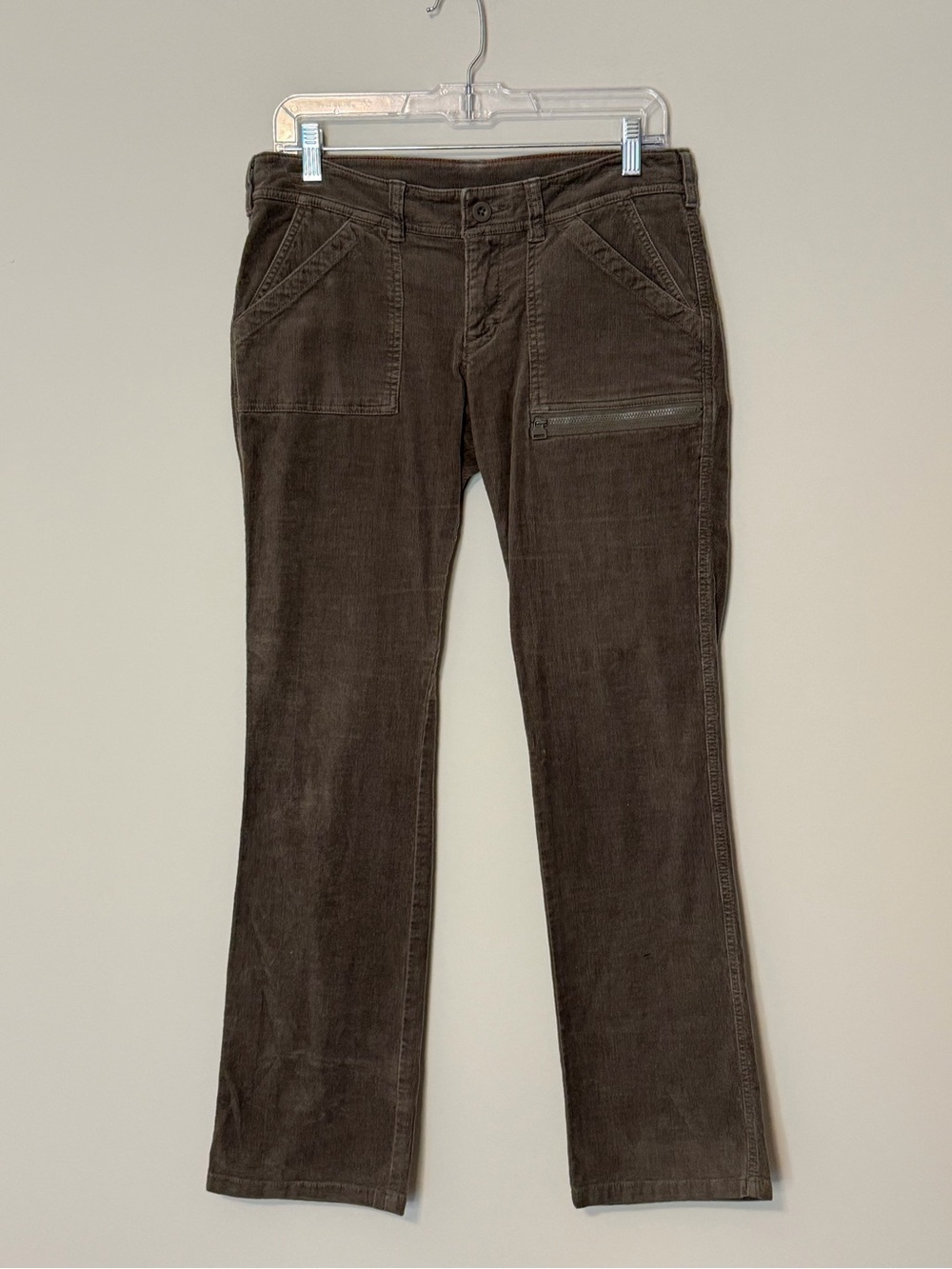 The North Face Corduroy Utility Pants Brown Gray Straight Leg Women’s 4